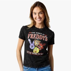 Freddy Kids Graphic Tee - Black with Colorful Characters